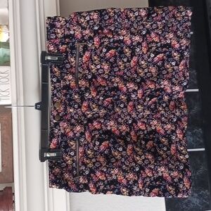 Mossimo Supply Co. Floral Corderoy Skirt